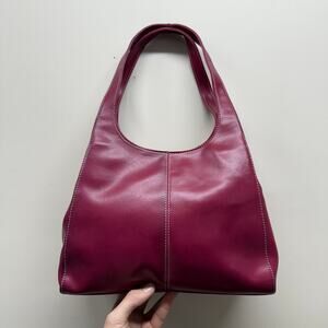 Cute Y2K Pink Leather Shoulder Bag